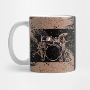 Drums set // Grunge poster | Vintage Mug